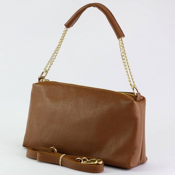 Torebka VERA PELLE 20-066 skóra CAMEL