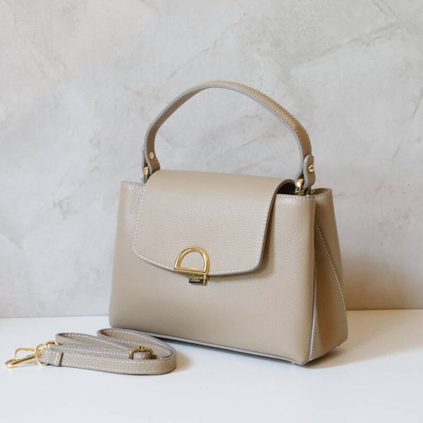 Torebka VERA PELLE 24-036 SKÓRA TAUPE