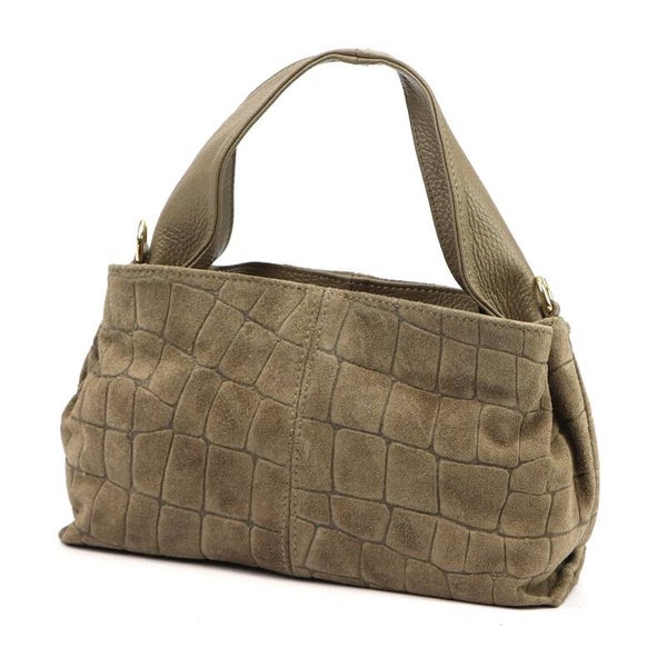 Torebka VERA PELLE 24-058 CROCO ZAMSZ FANGO