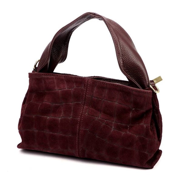 Torebka VERA PELLE 24-058 CROCO ZAMSZ BORDOWA