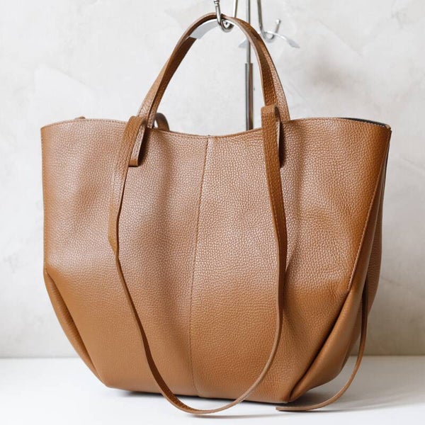 Torebka VERA PELLE POLI MAXI skóra CAMEL