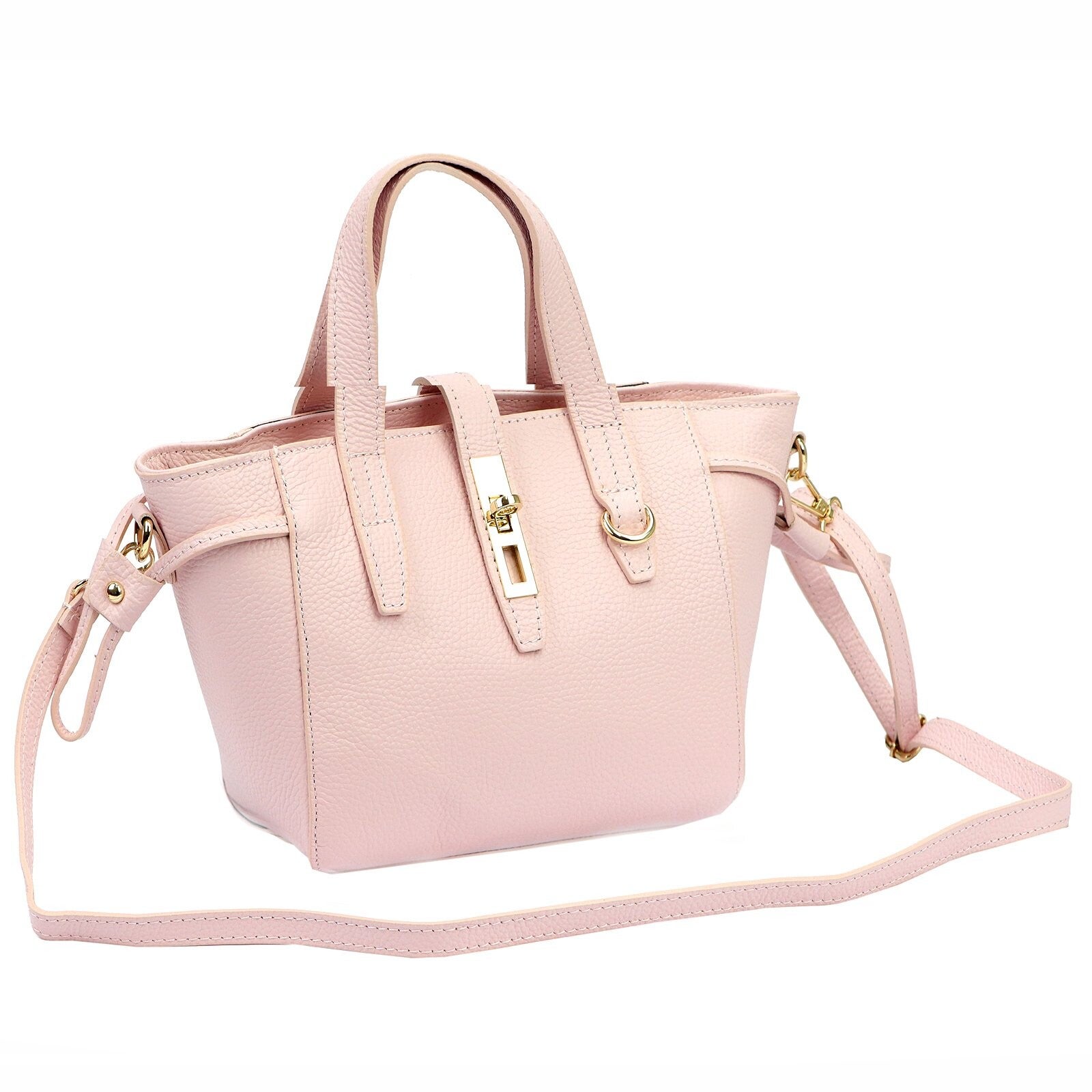 Torebka VERA PELLE 24-092 SKÓRA PUDROWY RÓŻ