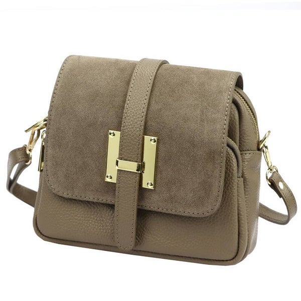 Torebka VERA PELLE 25-034 SKÓRA TAUPE
