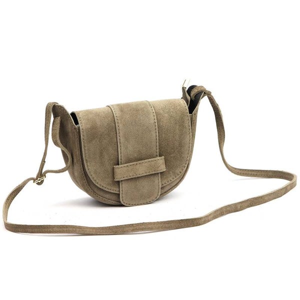 Torebka VERA PELLE 25-049-3 ZAMSZ TAUPE