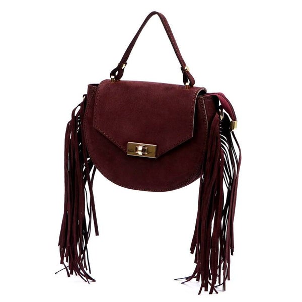 Torebka VERA PELLE 25-065 ZAMSZ BORDO