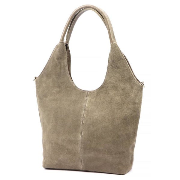 Torebka VERA PELLE 26-013 zamsz TAUPE