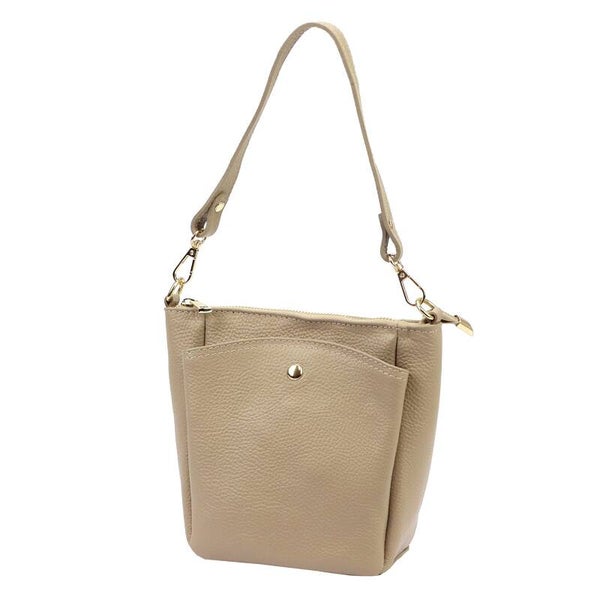 Torebka VERA PELLE 26-018 SKÓRA TAUPE