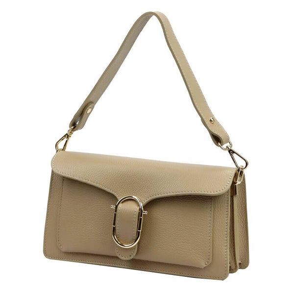Torebka VERA PELLE 26-126 skóra TAUPE