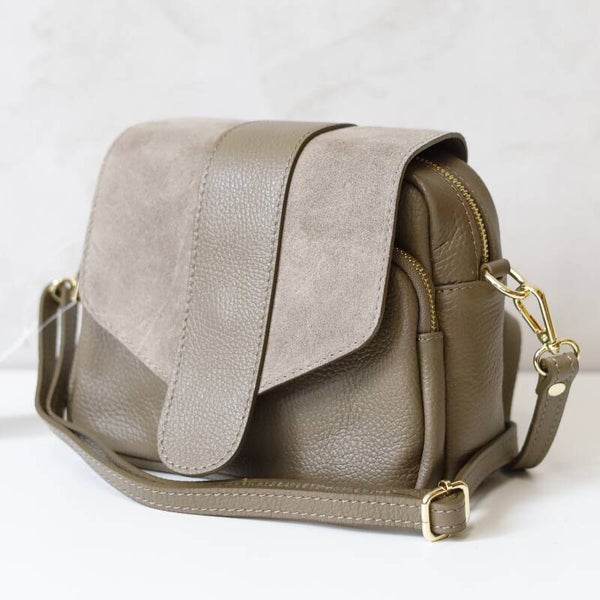 Torebka VERA PELLE 26- 133 ZAMSZ FANGO