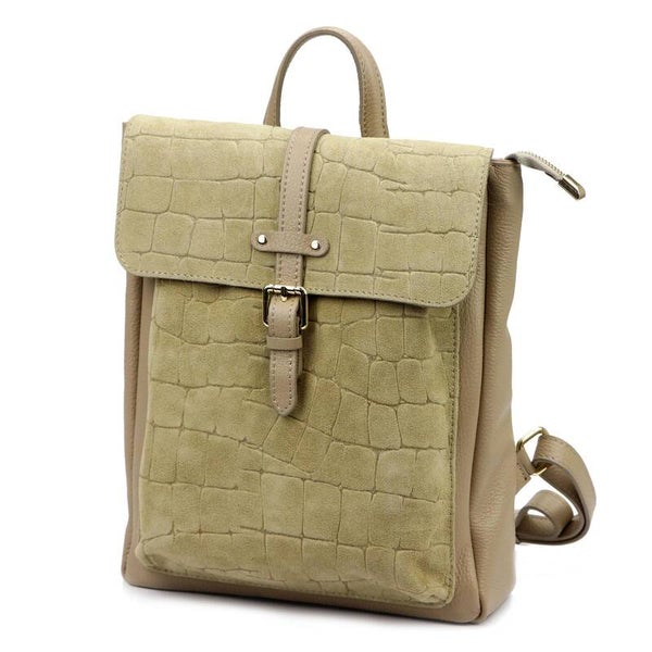Plecak VERA PELLE 26- 150 ZAMSZ TAUPE