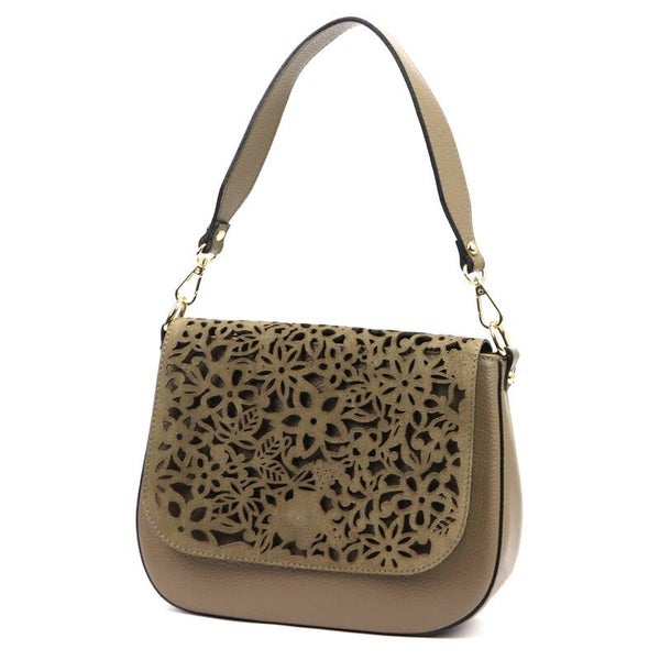 Torebka VERA PELLE 26-154 SKÓRA TAUPE