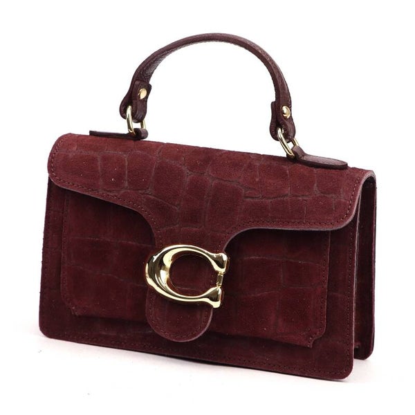 Torebka VERA PELLE 26-179 CROCO ZAMSZ BORDO