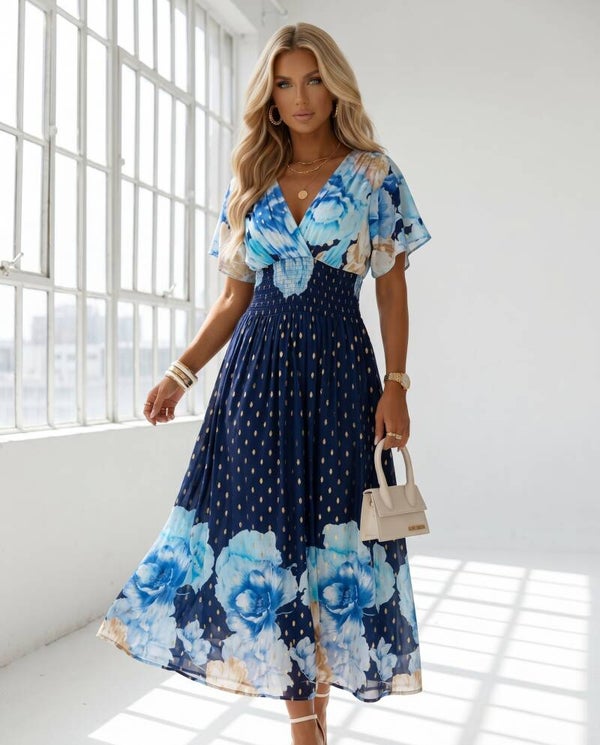 Sukienka LEANA SLEEVE ANSEL GRANAT