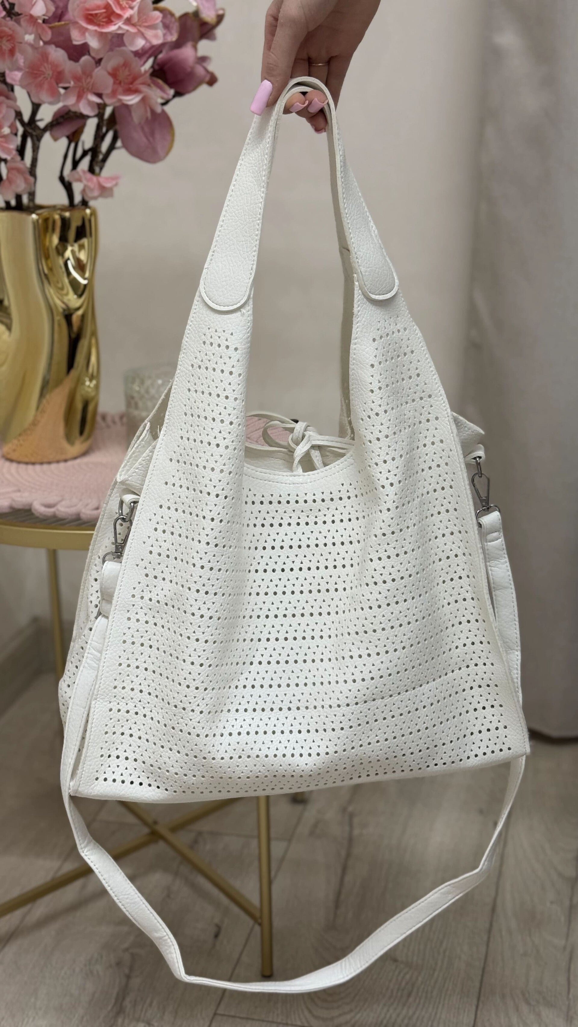 Torebka ażurowa 1900 BIAŁA