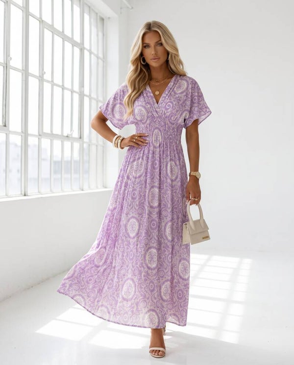 Sukienka LEANA SLEEVE GINA FIOLET