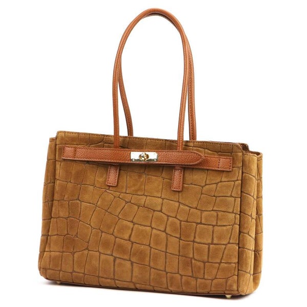 Torebka CAMILLA PREMIUM 10.004 CROCO ZAMSZ CAMEL
