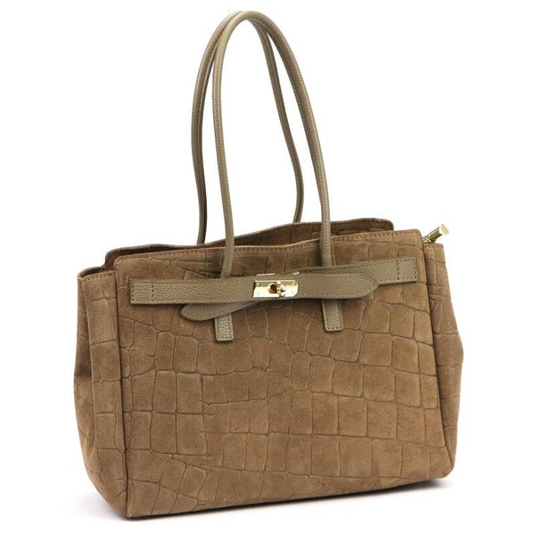 Torebka CAMILLA PREMIUM 10.004 CROCO ZAMSZ TAUPE