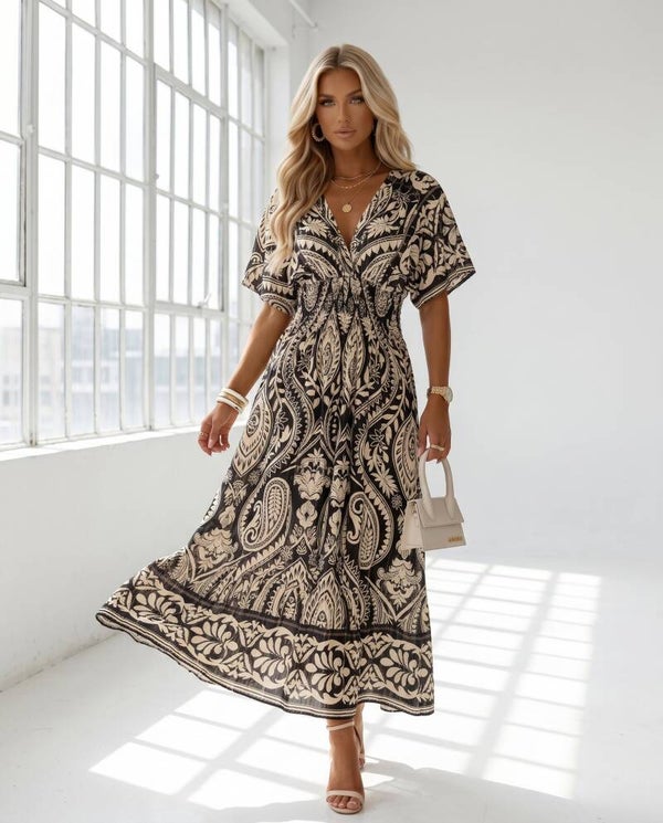 Sukienka LEANA SLEEVE KELLO CZARNA