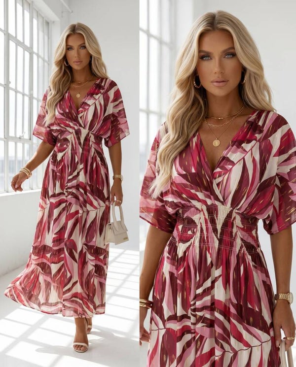 Sukienka LEANA SLEEVE LEONA RÓŻ