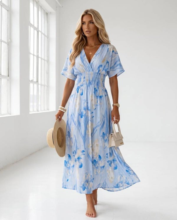 Sukienka LEANA SLEEVE MAGIC NIEBIESKA