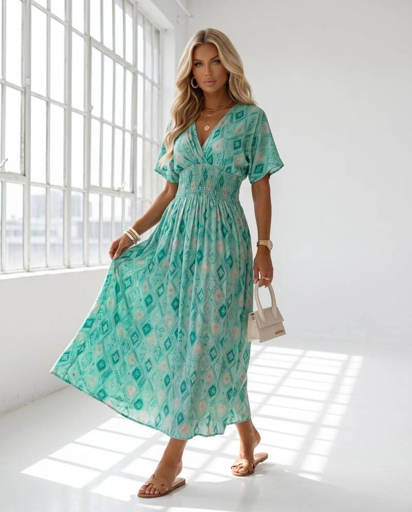 Sukienka LEANA SLEEVE MOMBASA MIĘTA
