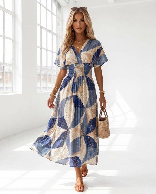 Sukienka LEANA SLEEVE MONTANA NIEBIESKA