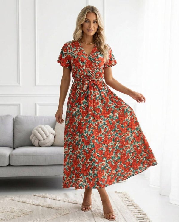 Sukienka MISS SARA SLEEVE MAKI