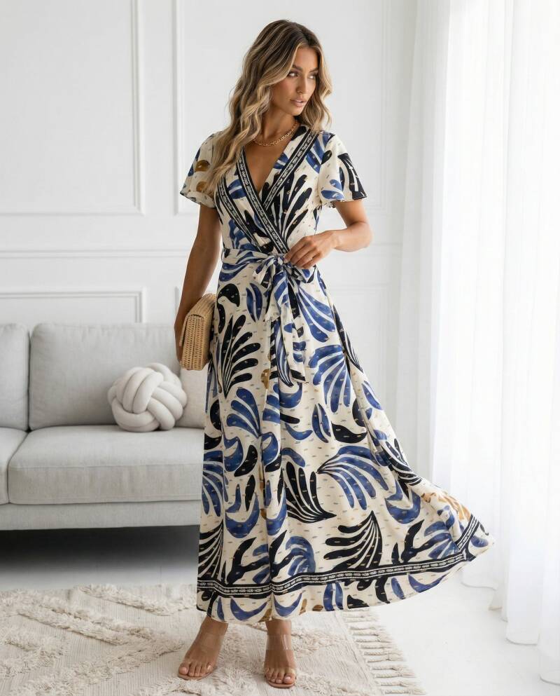 Sukienka MISS SARA SLEEVE PANAMERA GRANAT