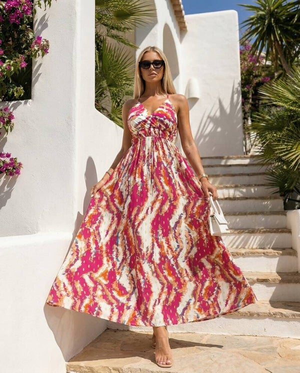 Sukienka MISS SARA TWINE DOLORES RÓŻ