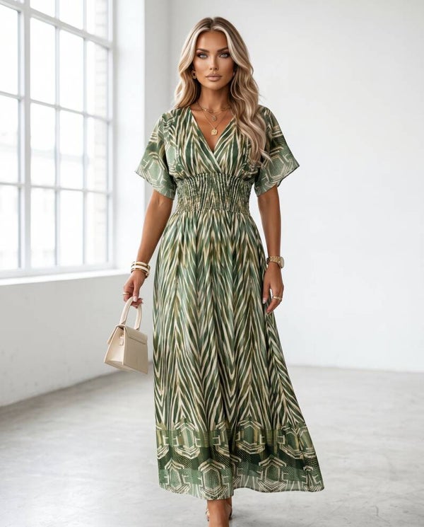 Sukienka LEANA SLEEVE OLA OLIWKA