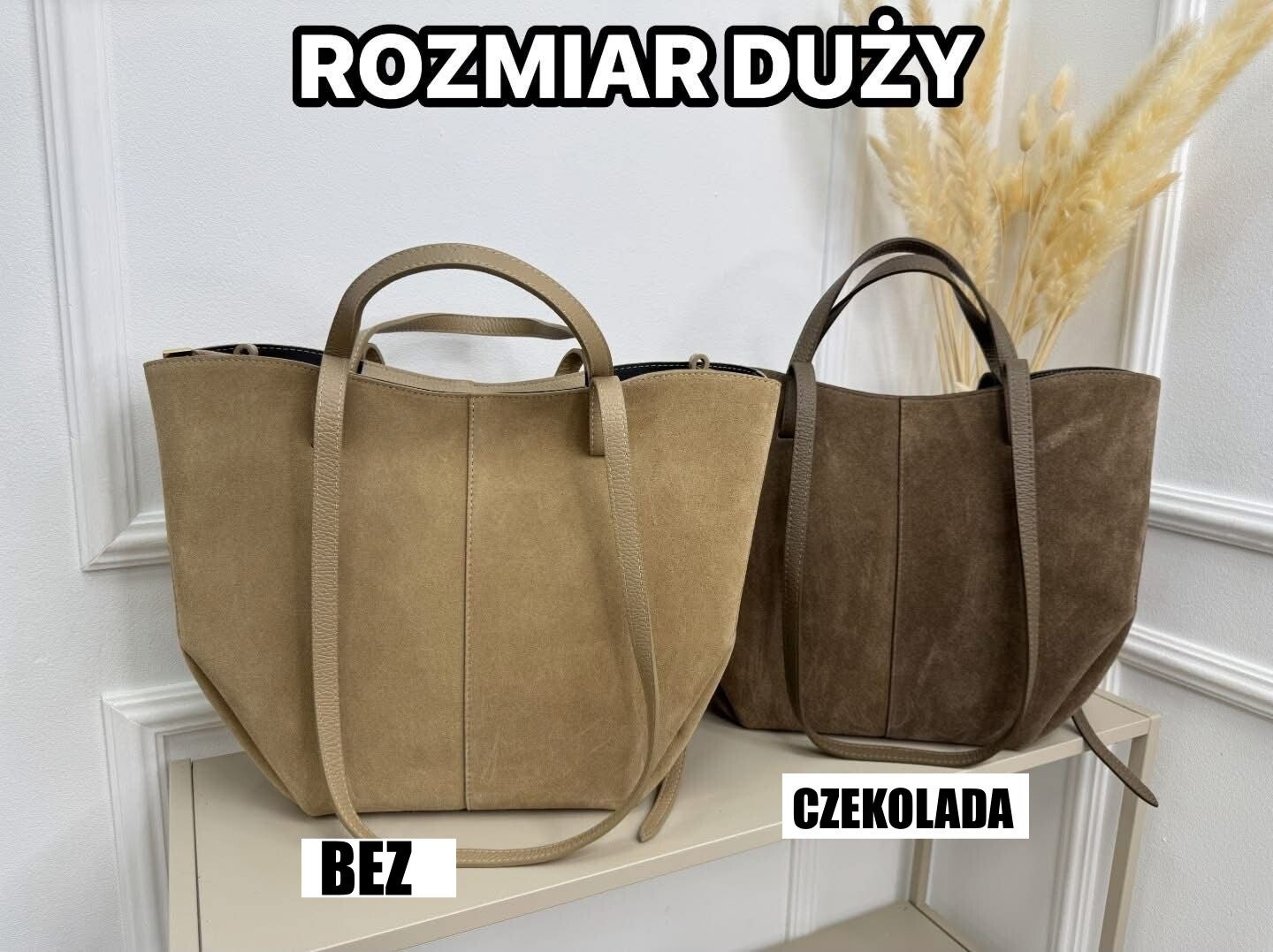 Torebka VERA PELLE POLI MAXI ZAMSZ