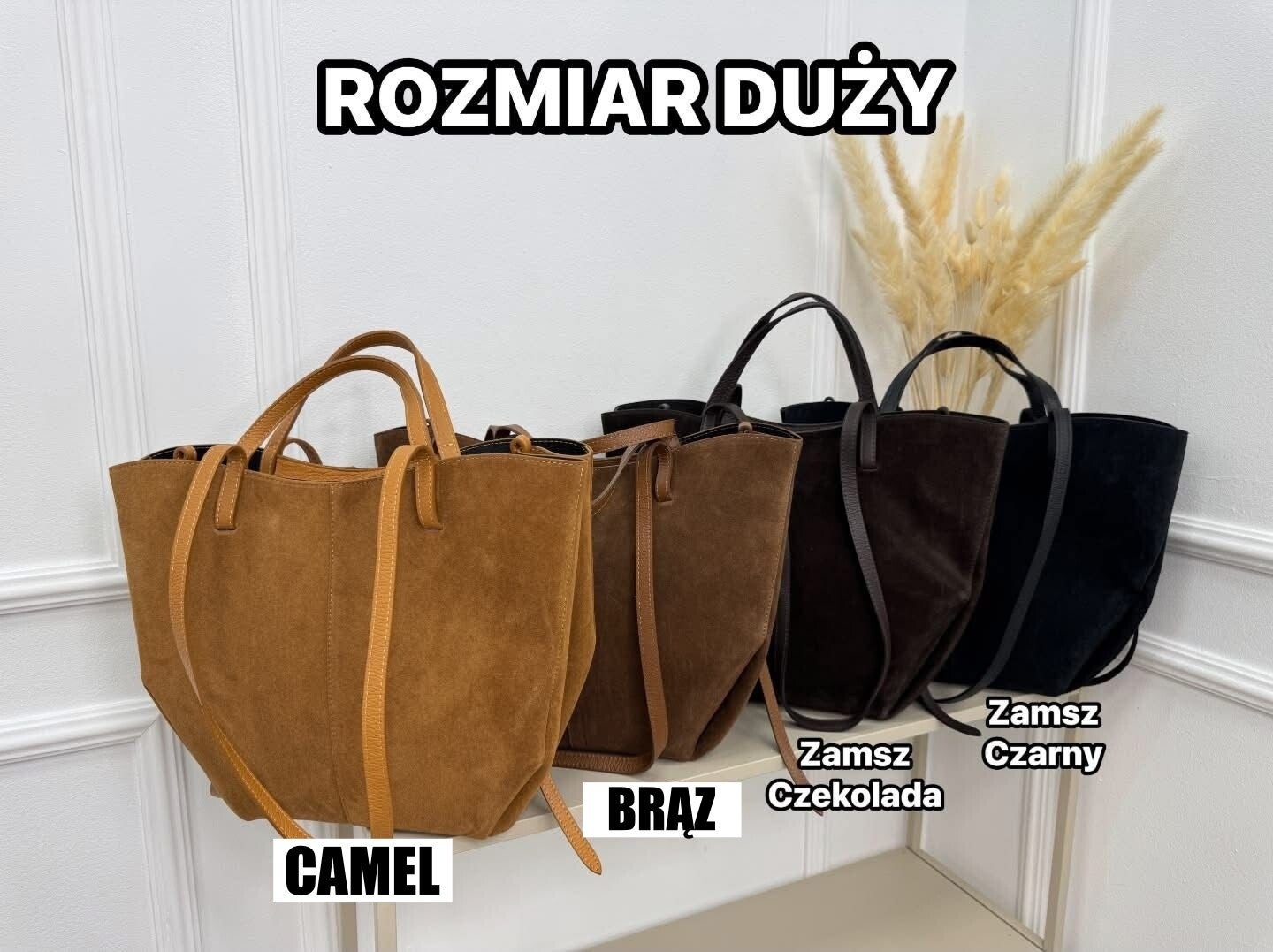 Torebka VERA PELLE POLI MAXI ZAMSZ