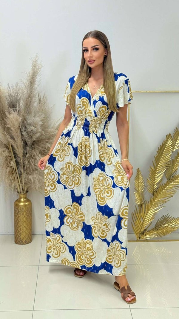 Sukienka LEANA SLEEVE DREAM NIEBIESKA
