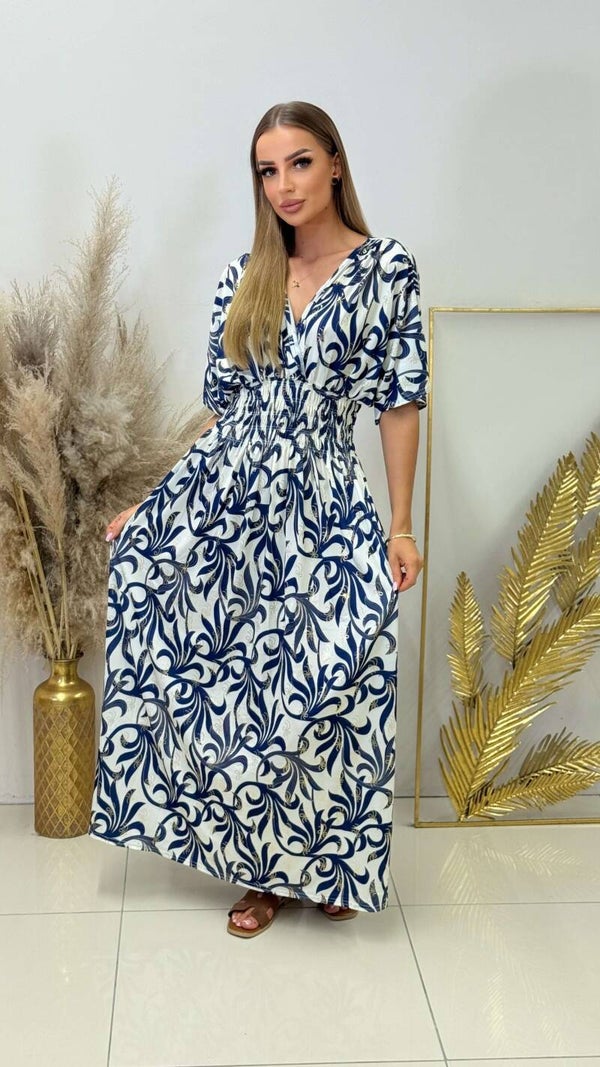 Sukienka LEANA SLEEVE FLARE GRANAT