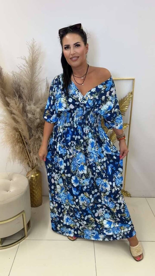 Sukienka LEANA SLEEVE FROSTY GRANAT