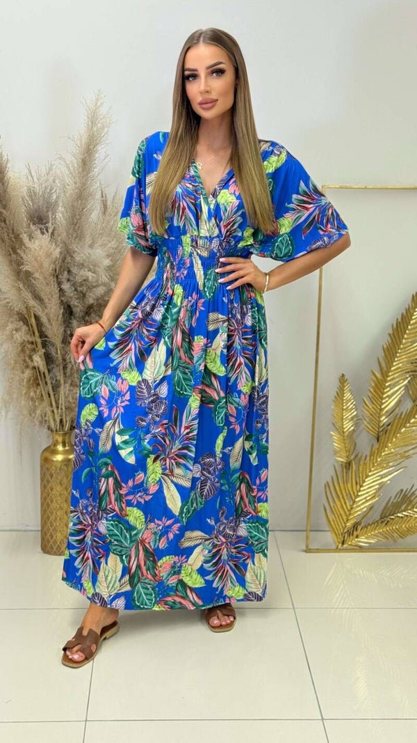 Sukienka LEANA SLEEVE ZAIRA NIEBIESKA