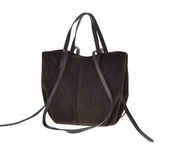 Torebka LAURA BIAGGI zamsz TS66-6605 CZEKOLADA