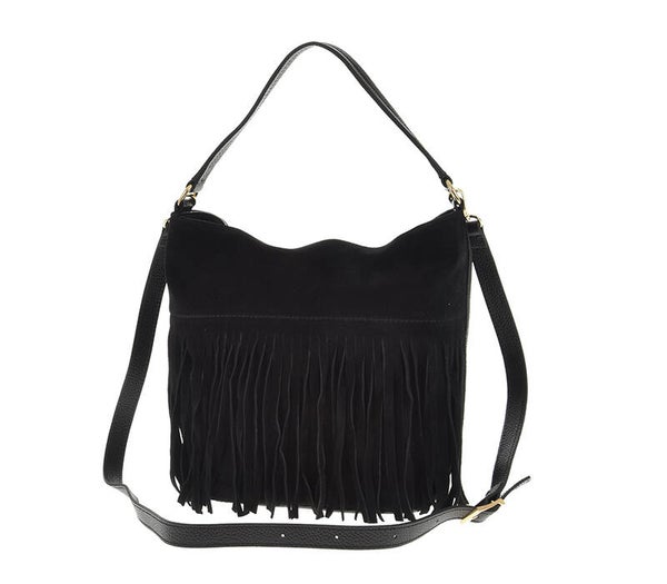 Torebka LAURA BIAGGI zamsz TS66-6694 CZARNA