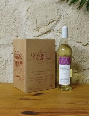 Fontaine à vin BLANC 5 litres