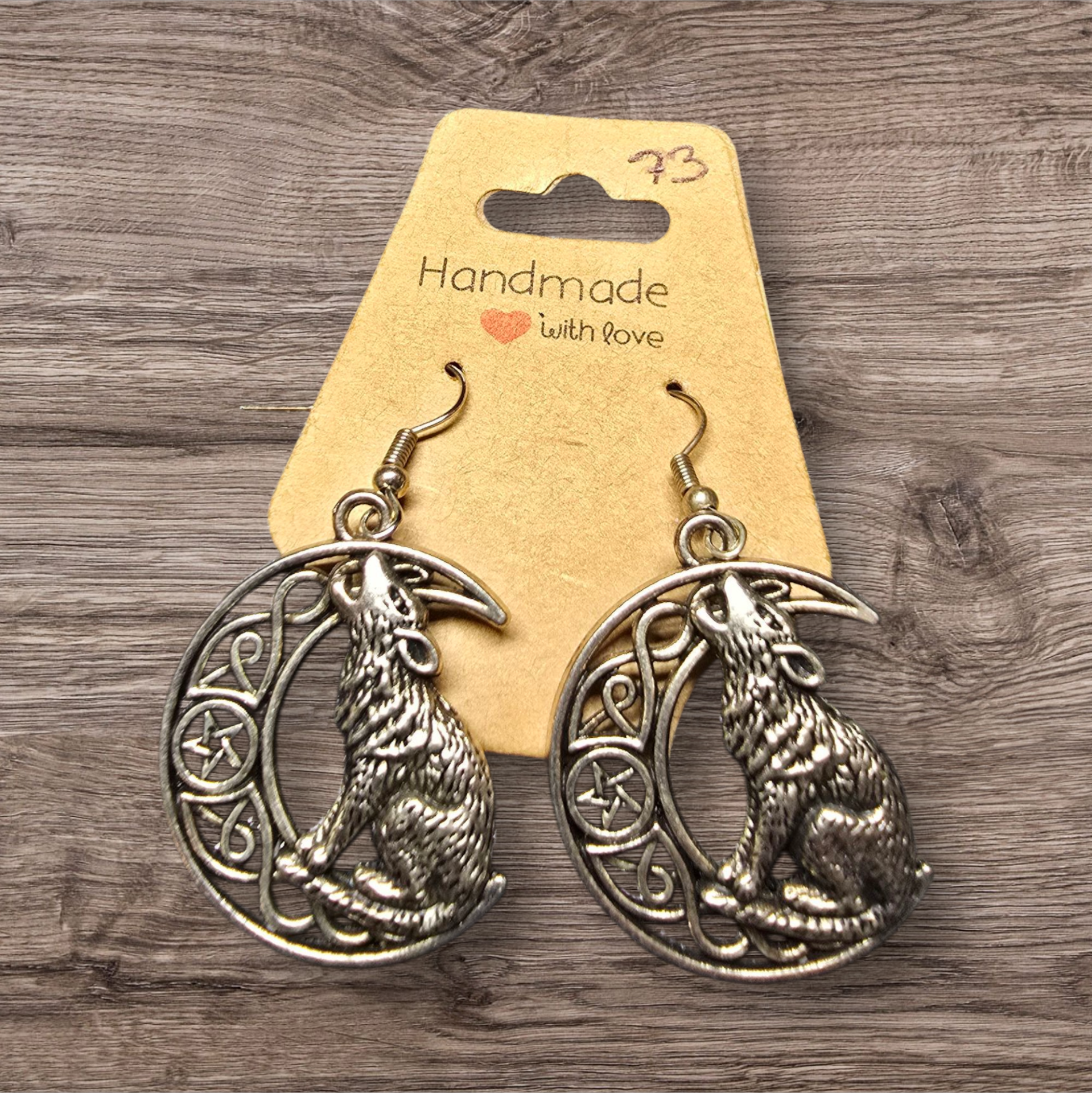 Boucles d'oreilles Loup