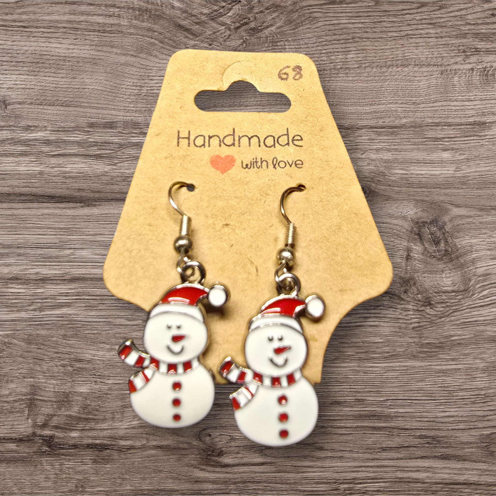 Boucles d'oreilles Bonhomme de neige