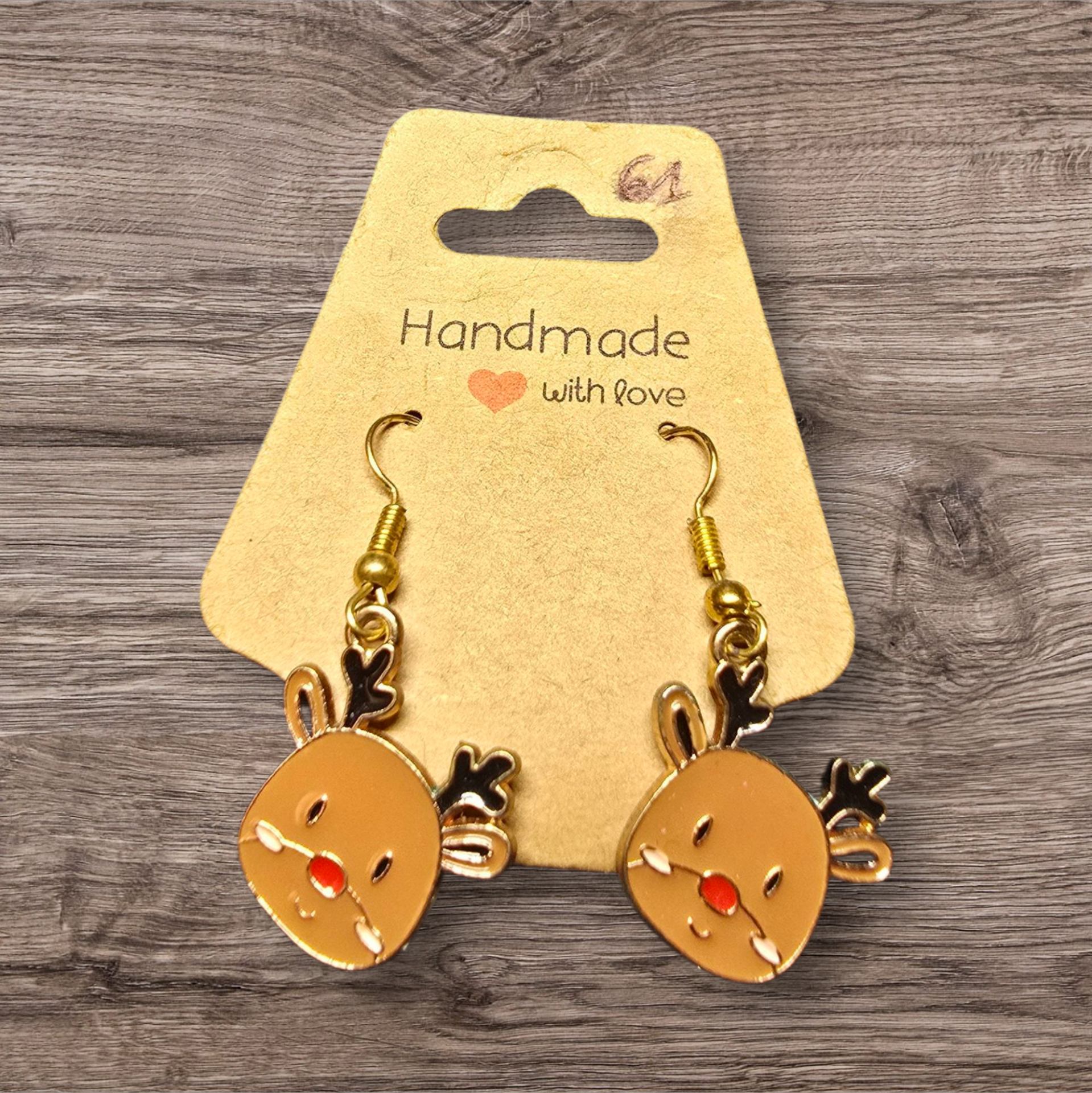 Boucles d'oreilles Cerf de Noël