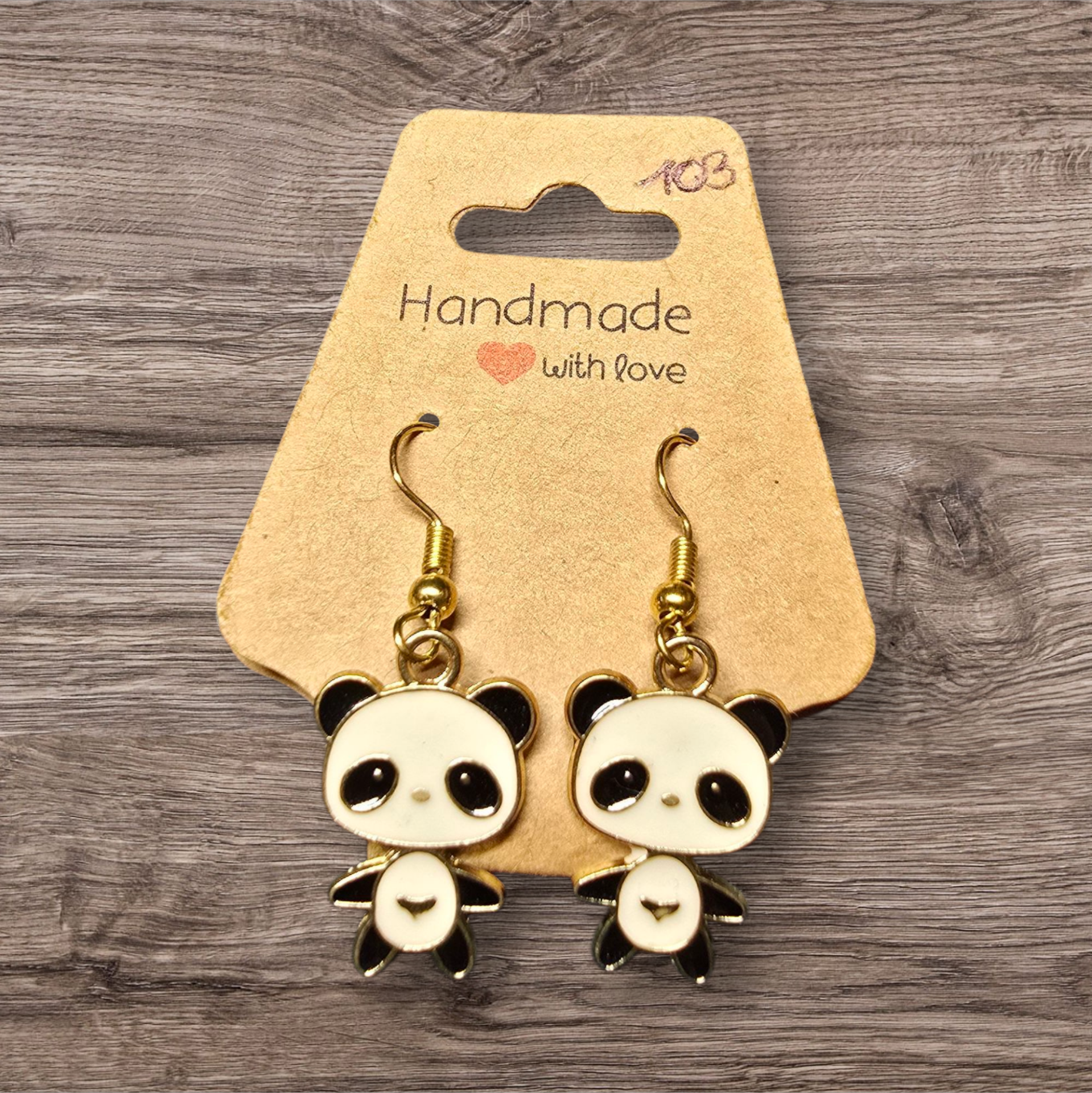 Boucles d'oreilles Panda