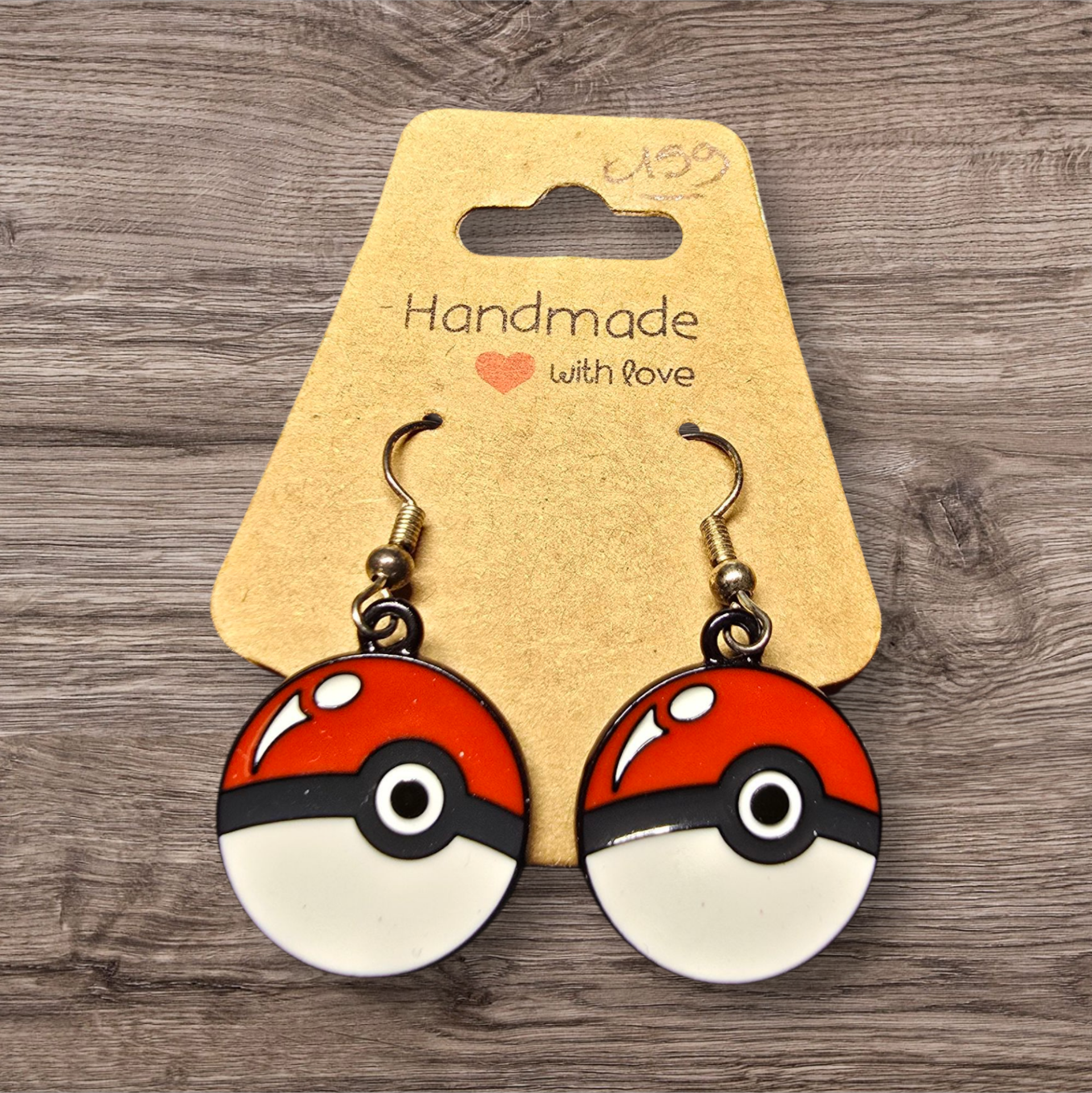 Boucles d'oreilles Pokéball