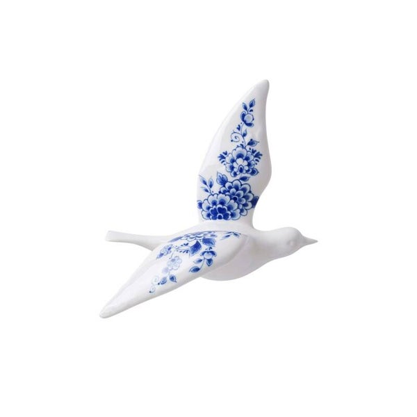 Heinen Delfts Blauw Wandvogel 2