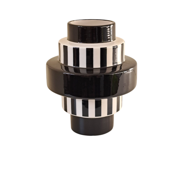 Vaas Retro Zwart Laag