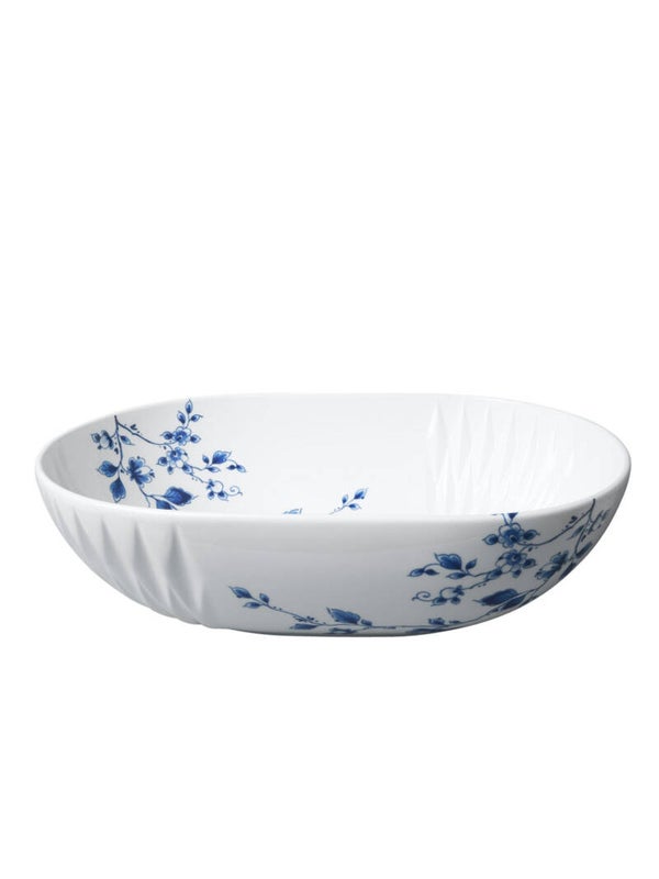 Heinen Delfts Blauw Saladeschaal Blauw Vouw