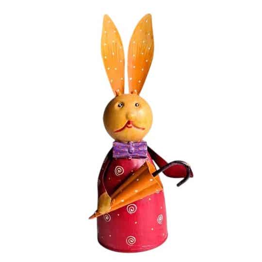 Beeld Konijn IJzer Paraplu