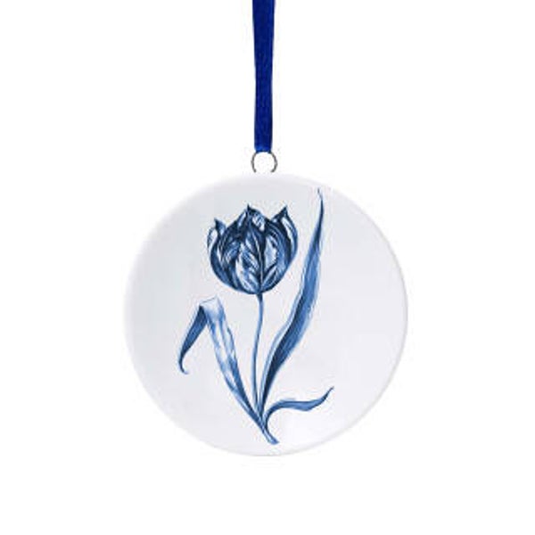 Heinen Delfts Blauw Mini Wandbordje Tulp