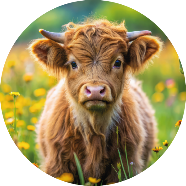 Muurcirckel 30 cm - Baby Koe